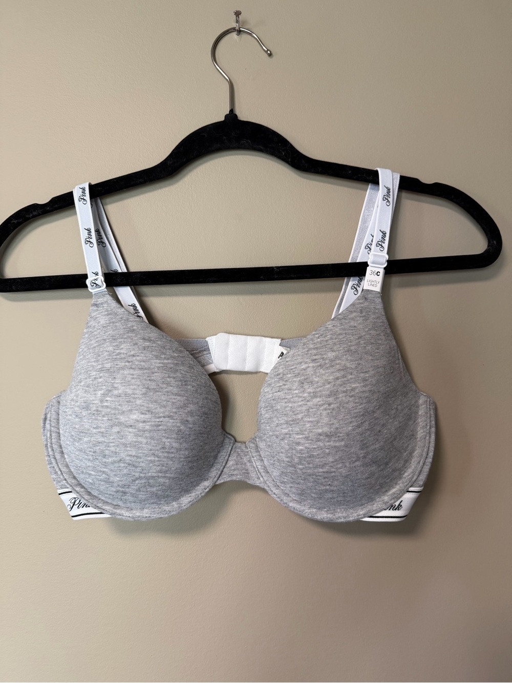 NWT PINK/Victoria’s Secret Lightly Lined Grey Bra 36C